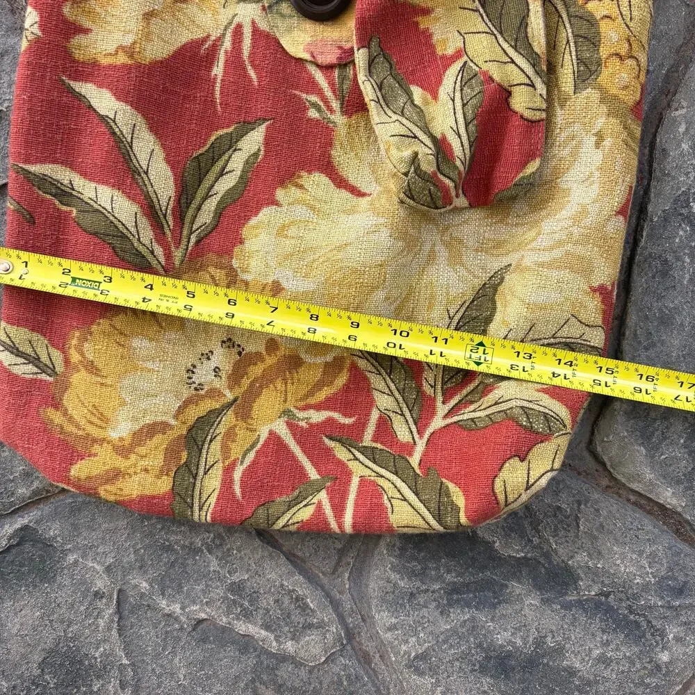 Susan Todd Bark Cloth Tote Bag from Vintage Floral Upholstery Fabric Sustainable - Picture 8 of 11